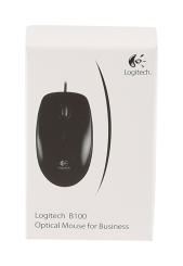 Logitech B100 Optische Maus 3 Tasten - Schwarz (910-003357) 