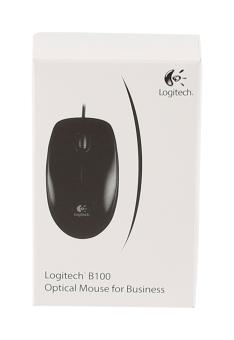 Logitech B100 Optische Maus 3 Tasten - Schwarz (910-003357) 