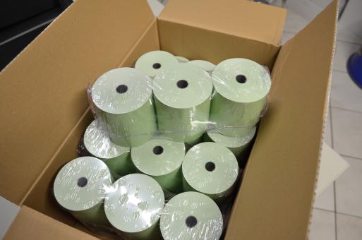 Bonrollen Thermopapier 80/80m / 12 grün BPA-frei 