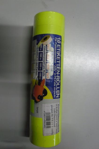 Etiketten gelb  21 x 12 gerade 