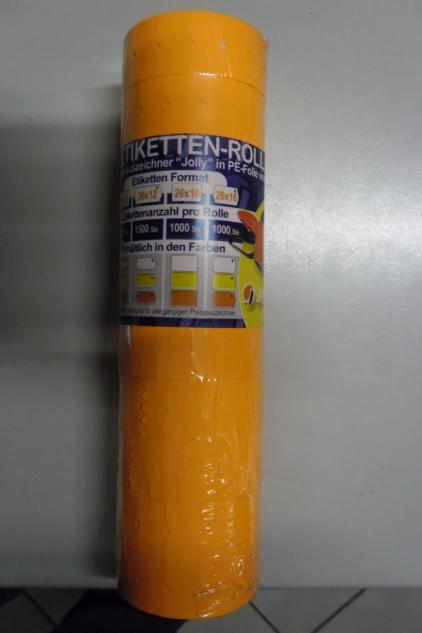 Etiketten orange 21 x 12 gerade 