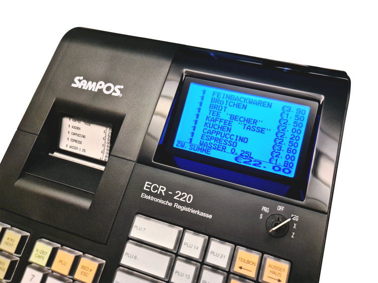 SAMPOS ECR-220 II-L inkl. SD-TSE 5 Jahre 