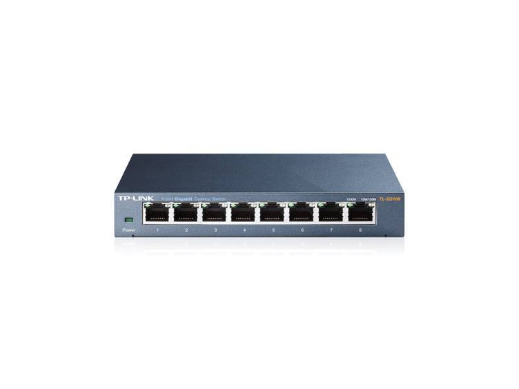 8 Port Gigabit Ethernet Switch Green Switch TL-SG1008D 