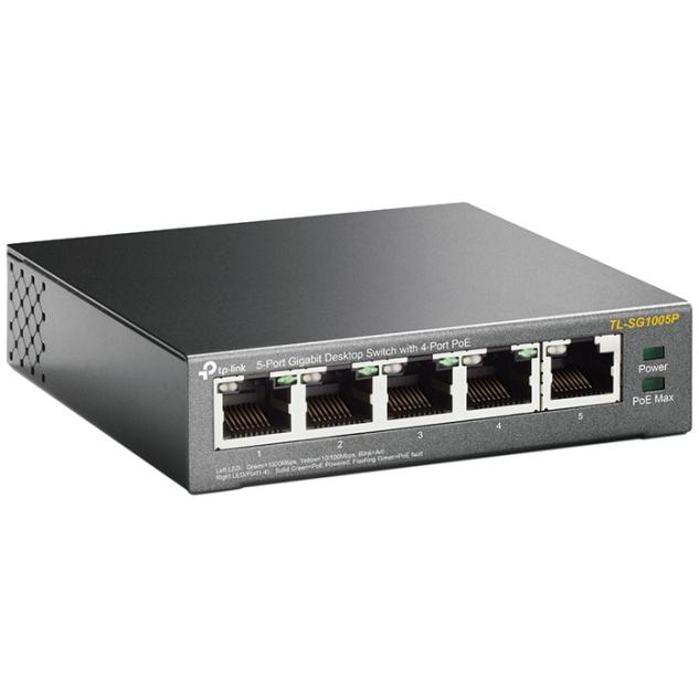 TP-Link TL-SG1005P Metall mit 4 PoE-Ports 