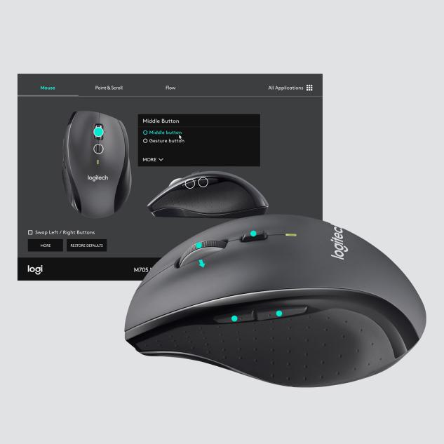Logitech Marathon M705 optisch wireless black 