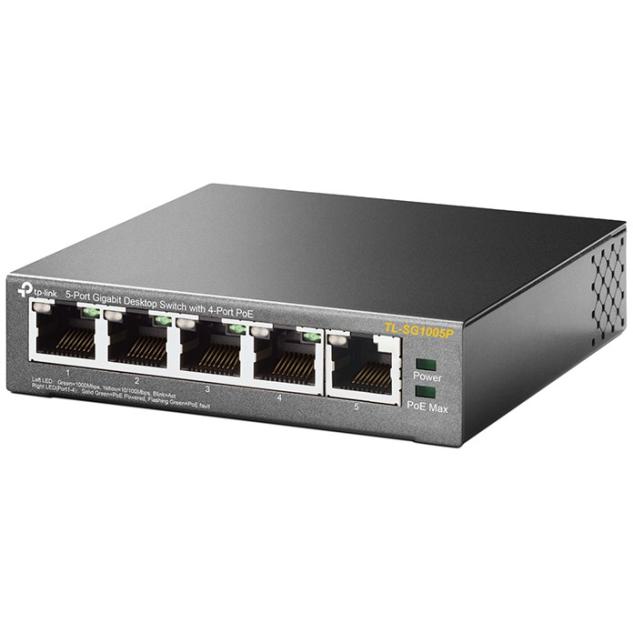 TP-Link TL-SG1005P Metall mit 4 PoE-Ports 